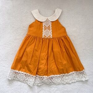 Toddler girls 3T Honeydew USA vintage style sleeveless yellow dress